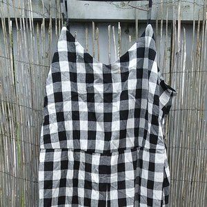 Madewell Jumpsuit Cami Wide Leg Gingham Check - L